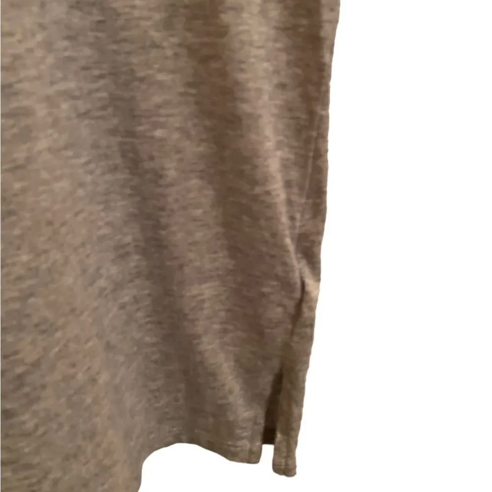 Michael Kors Solid Lace Up Short Sleeve Gray Shirt Size Small